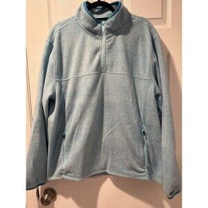 Chubbies Men's Blue 1/4 Zip Fleece Jacket w/ Zipped Pockets Size XL